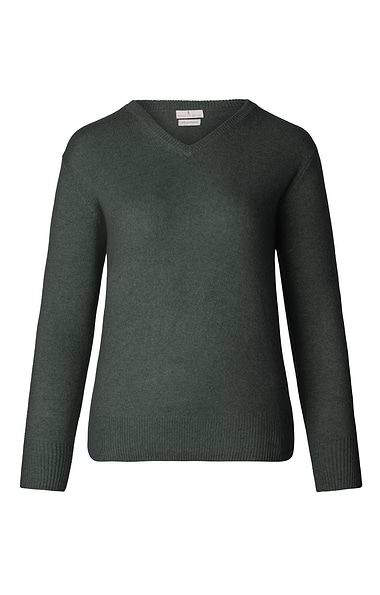 Ladies 3-Ply Cashmere V Neck