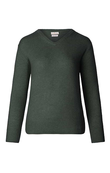 Ladies 3-Ply Cashmere V Neck