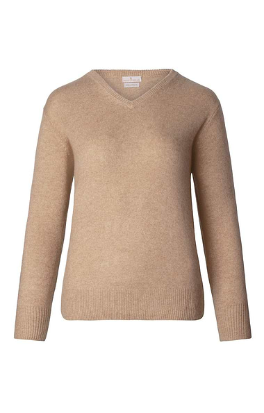 Ladies 3-Ply Cashmere V Neck