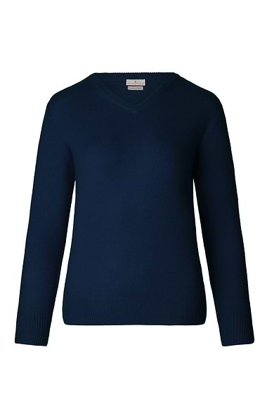 Ladies 3-Ply Cashmere V Neck