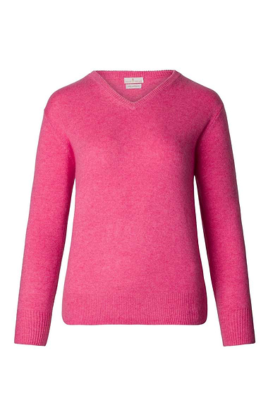 Ladies 3-Ply Cashmere V Neck
