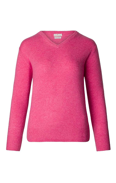 Ladies 3-Ply Cashmere V Neck