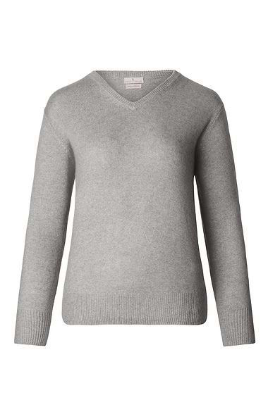 Ladies 3-Ply Cashmere V Neck