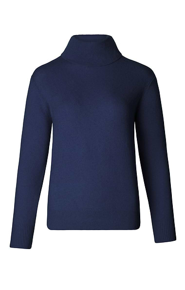 Ladies 3-Ply Cashmere Roll Neck