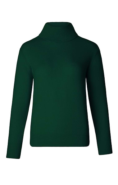 Ladies 3-Ply Cashmere Roll Neck