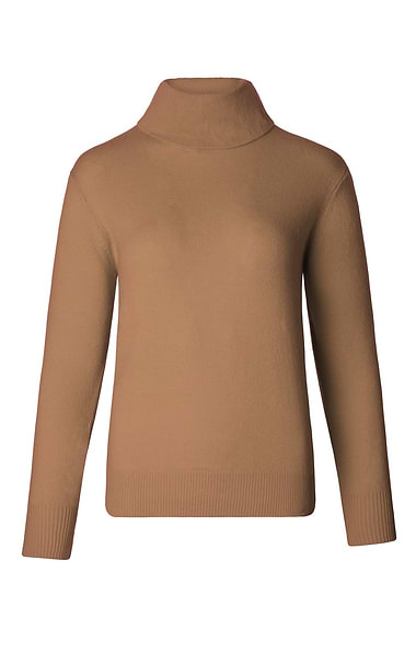 Ladies 3-Ply Cashmere Roll Neck