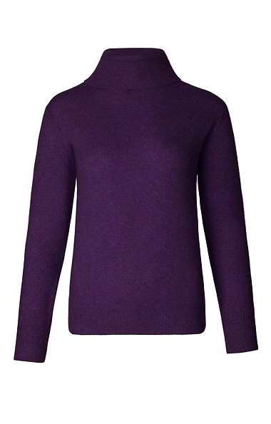 Ladies 3-Ply Cashmere Roll Neck