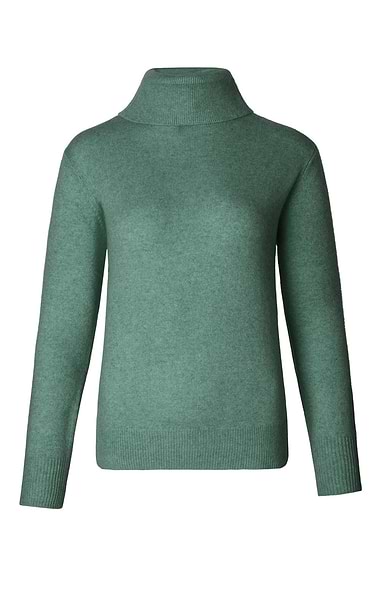 Ladies 3-Ply Cashmere Roll Neck