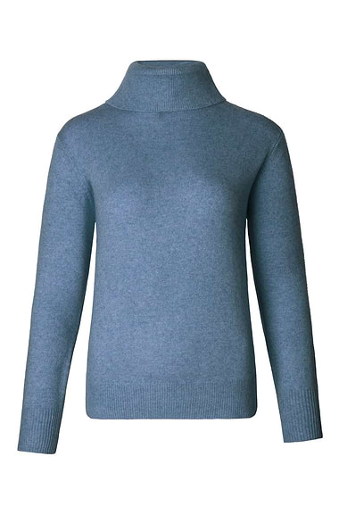 Ladies 3-Ply Cashmere Roll Neck
