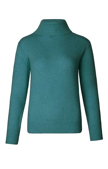 Ladies 3-Ply Cashmere Roll Neck