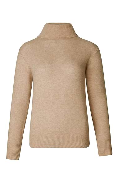 Ladies 3-Ply Cashmere Roll Neck