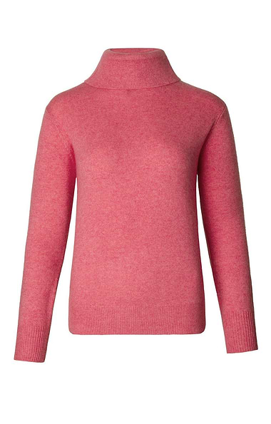 Ladies 3-Ply Cashmere Roll Neck