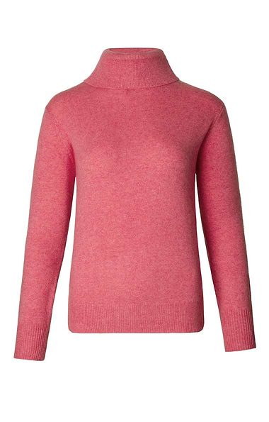 Ladies 3-Ply Cashmere Roll Neck