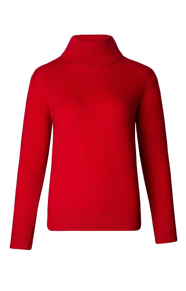 Ladies 3-Ply Cashmere Roll Neck