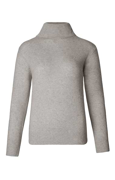 Ladies 3-Ply Cashmere Roll Neck