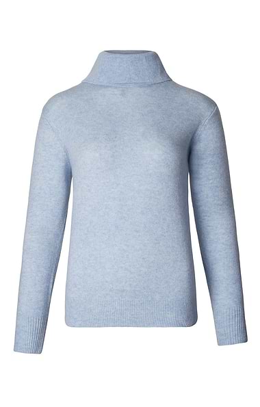 Ladies 3-Ply Cashmere Roll Neck