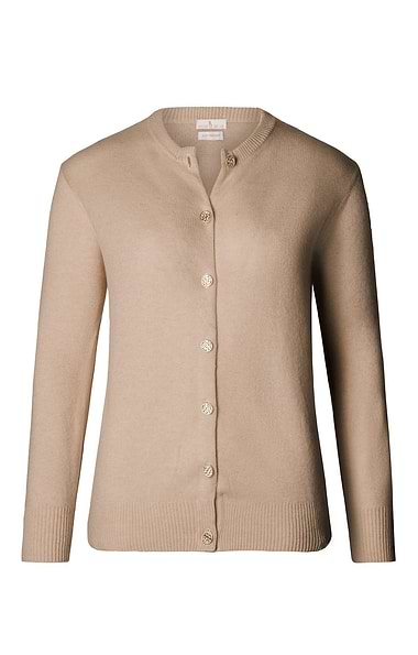 Ladies 3-Ply Cashmere Cardigan