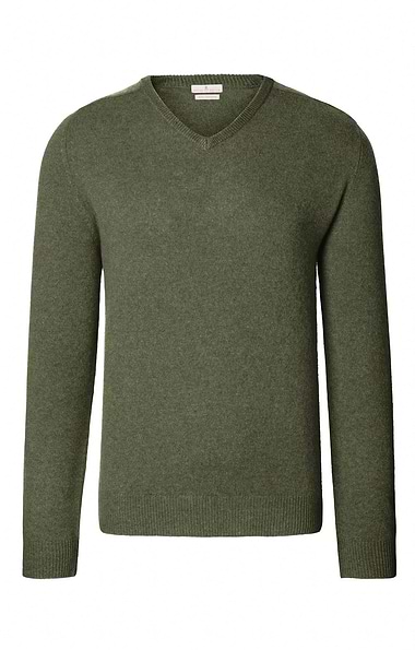 Men's 3 Ply Cashmere V Neck