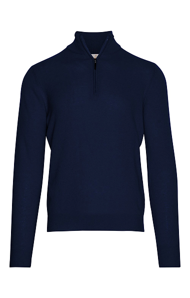 Men's 3 Ply Cashmere T-Zip Sweater
