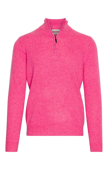 Men's 3 Ply Cashmere T-Zip Sweater