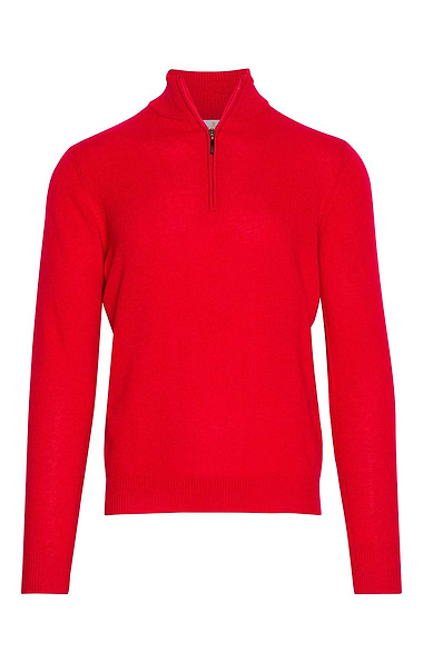 Men's 3 Ply Cashmere T-Zip Sweater