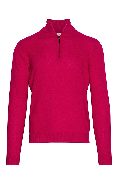 Men's 3 Ply Cashmere T-Zip Sweater
