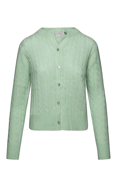 Ladies Cashmere Cable Cardigan