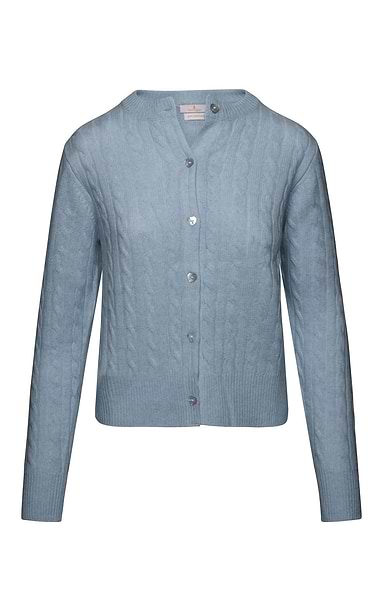 Ladies Cashmere Cable Cardigan