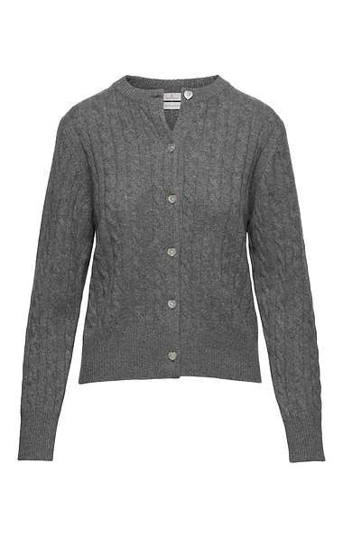 Ladies Cashmere Cable Cardigan