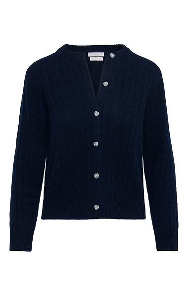 Ladies Cashmere Cable Cardigan