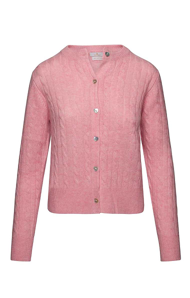 Ladies Cashmere Cable Cardigan
