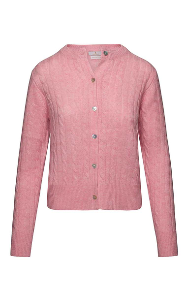 Ladies Cashmere Cable Cardigan