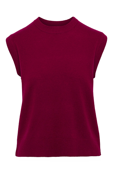 Ladies House of Bruar Plain Cashmere Tank Top