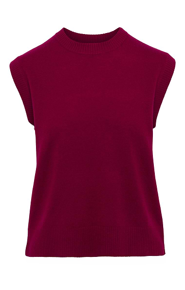 Ladies House of Bruar Plain Cashmere Tank Top