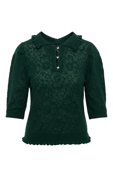 Ladies House of Bruar Lacy Cashmere Shirt