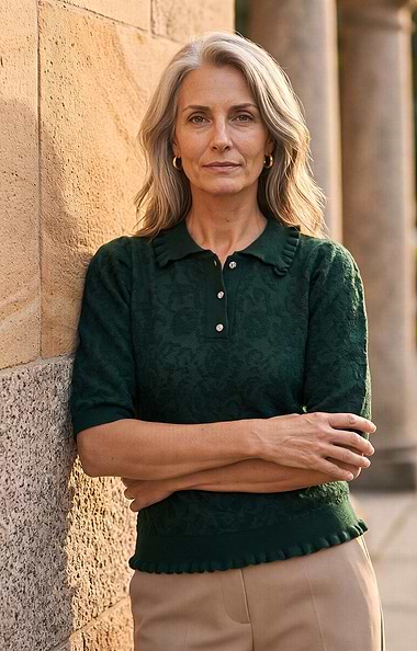 Ladies House of Bruar Lacy Cashmere Shirt