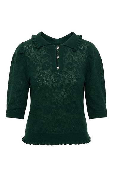 Ladies House of Bruar Lacy Cashmere Shirt