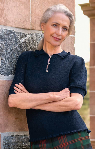 Ladies House of Bruar Lacy Cashmere Shirt