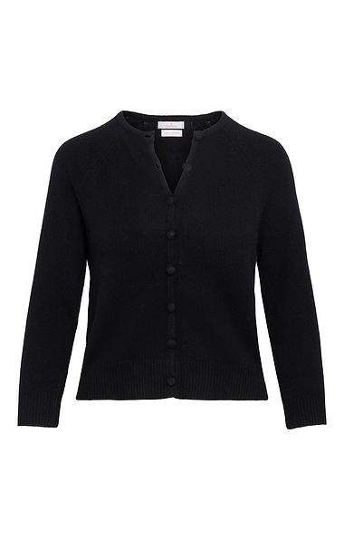 Ladies House of Bruar Covered Button Cashmere Cardigan