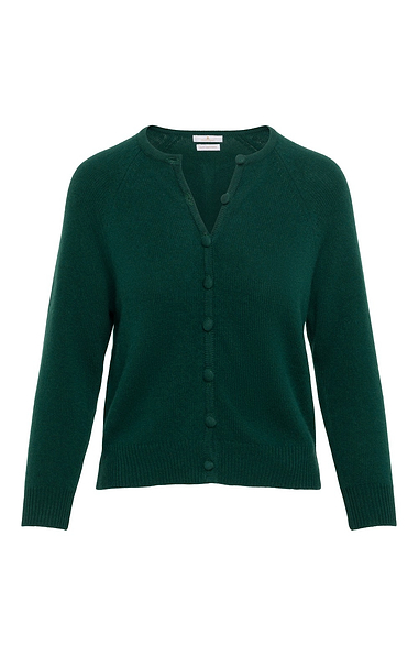 Ladies House of Bruar Covered Button Cashmere Cardigan