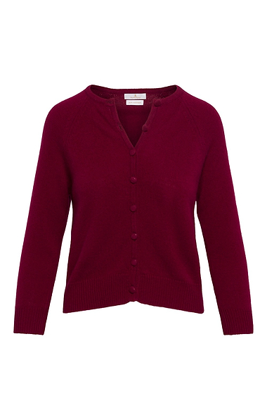 Ladies House of Bruar Covered Button Cashmere Cardigan