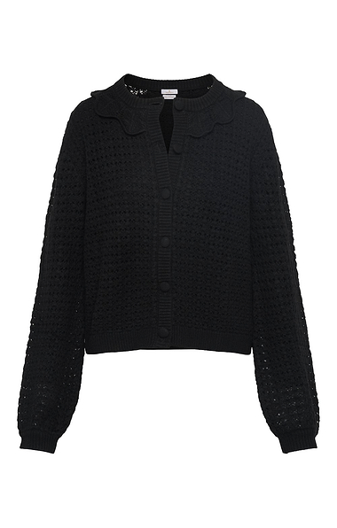 Ladies House Of Bruar Scallop Cashmere Cardigan