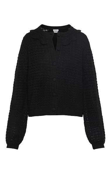 Ladies House Of Bruar Scallop Cashmere Cardigan