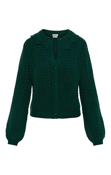 Ladies House Of Bruar Scallop Cashmere Cardigan