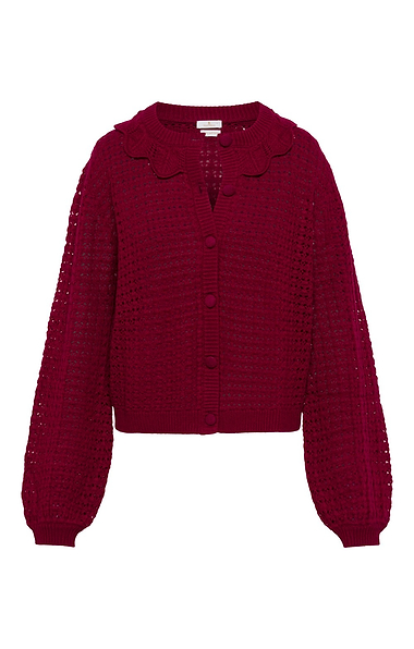 Ladies House Of Bruar Scallop Cashmere Cardigan