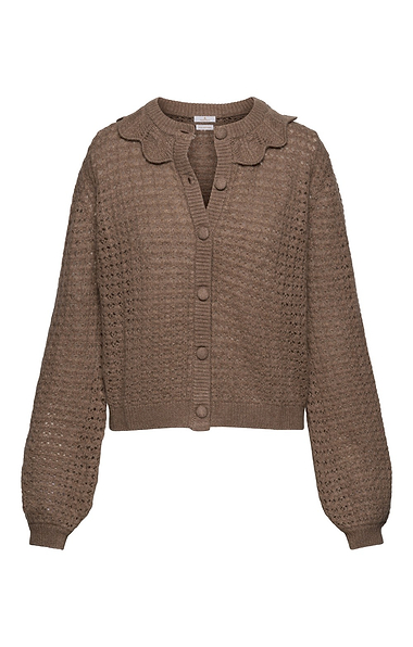 Ladies House Of Bruar Scallop Cashmere Cardigan
