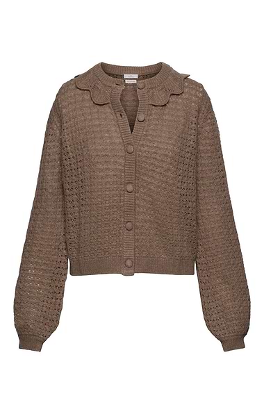 Ladies House Of Bruar Scallop Cashmere Cardigan
