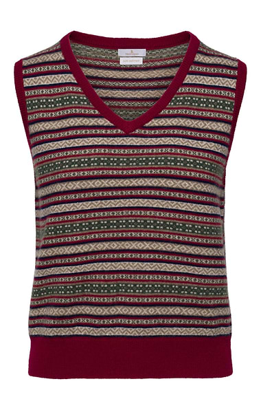 Ladies House of Bruar Cashmere Fairisle Slipover
