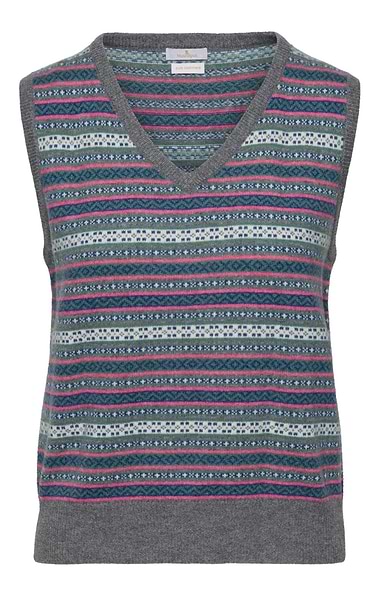 Ladies House of Bruar Cashmere Fairisle Slipover