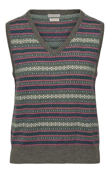 Ladies House of Bruar Cashmere Fairisle Slipover